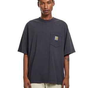 Carhartt K87 Pocket T-Shirt Loose Fit Heavyweight Vintage Wash Charcoal Gray XL